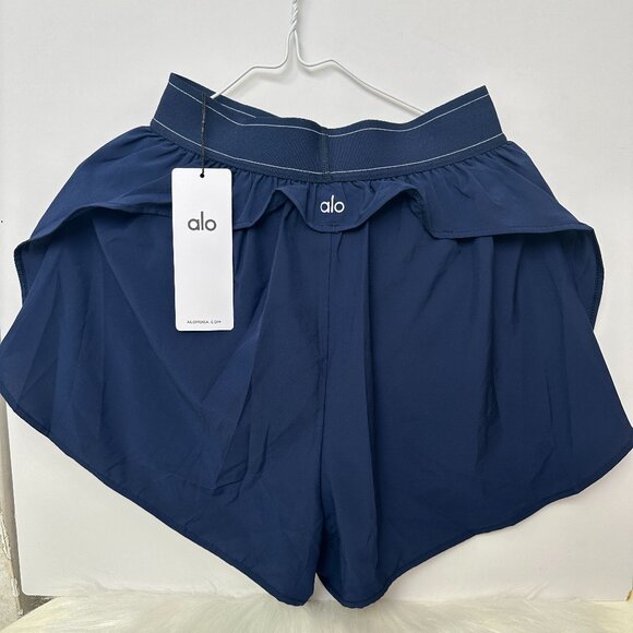 ALO Yoga Pants - Alo Blue Double Layer Sports Shorts Women's Size S